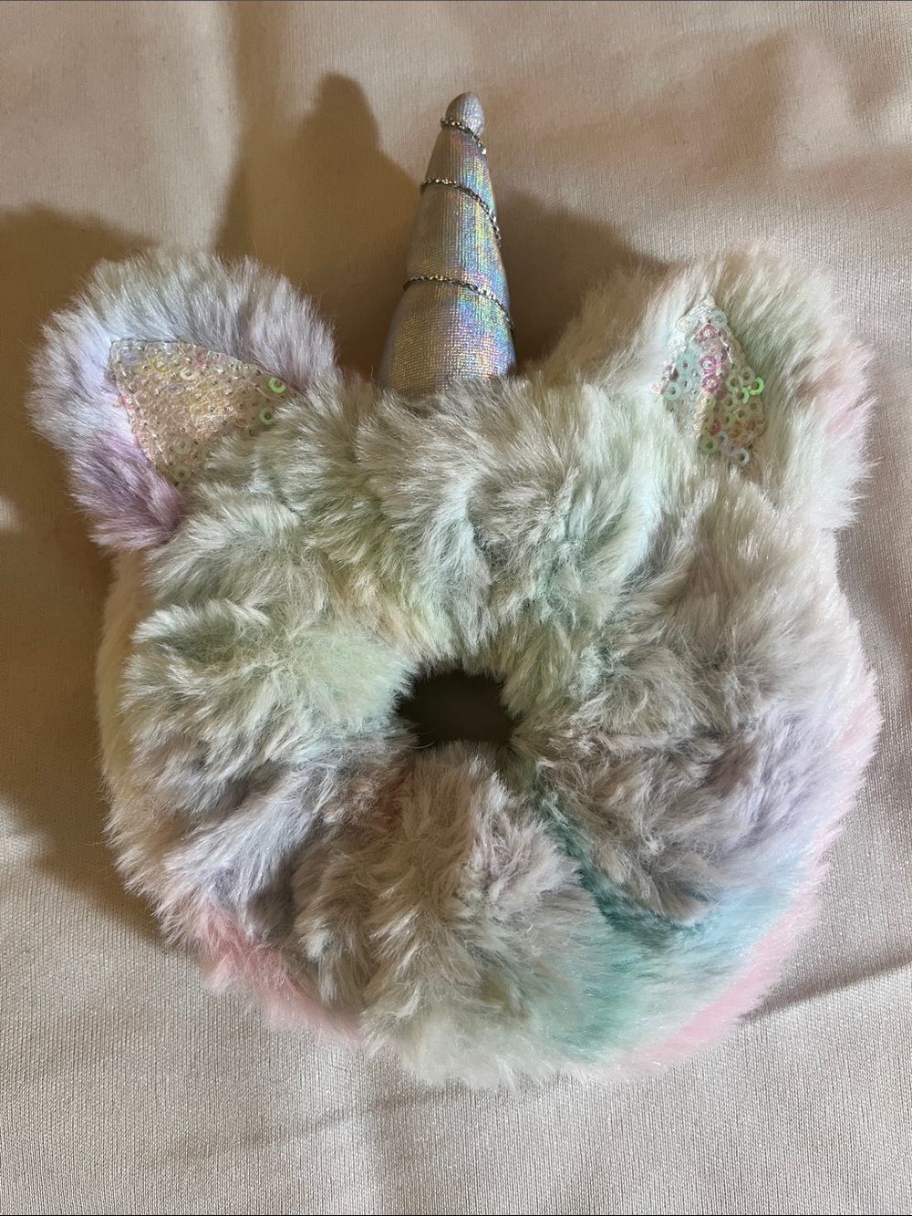 Plush Pastel Unicorn Hair Scrunchie for Kids / bracelet
